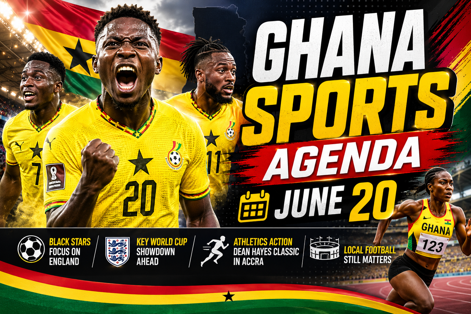Ghana Sports Agenda – June 20: Black Stars Focus on England After Panama Win