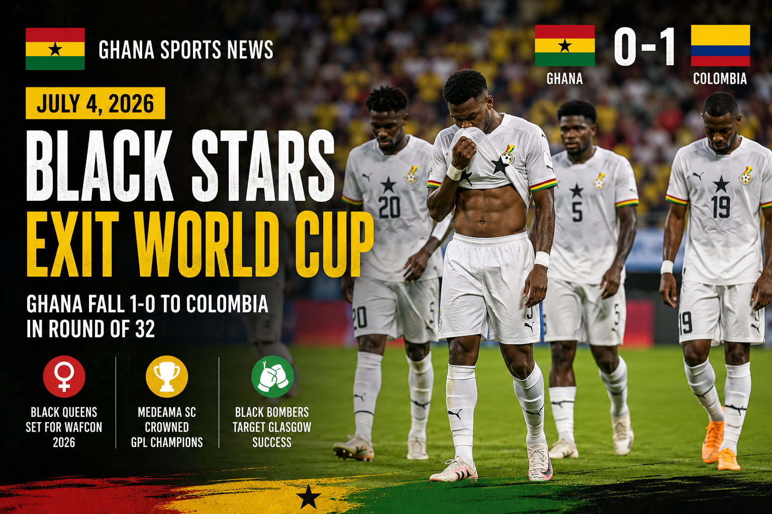 Ghana Sports News: July 4 Update After World Cup Exit